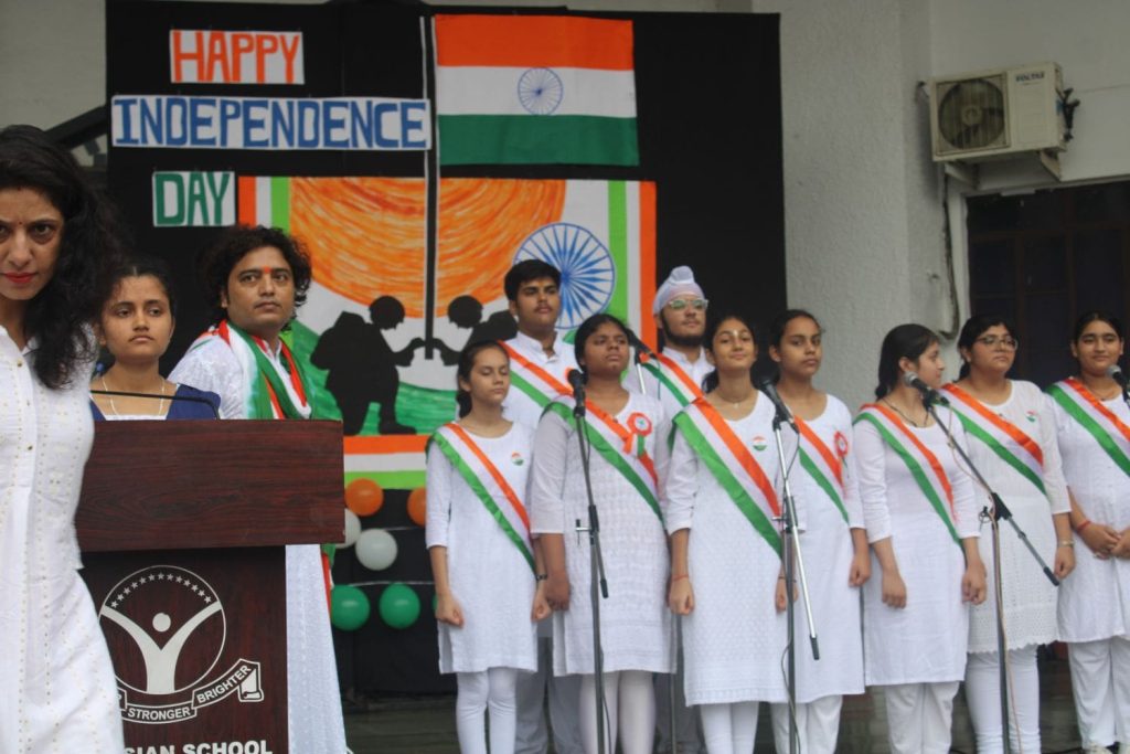 INDEPENDENCE DAY CELEBRATION - Students in Tricolor Dress